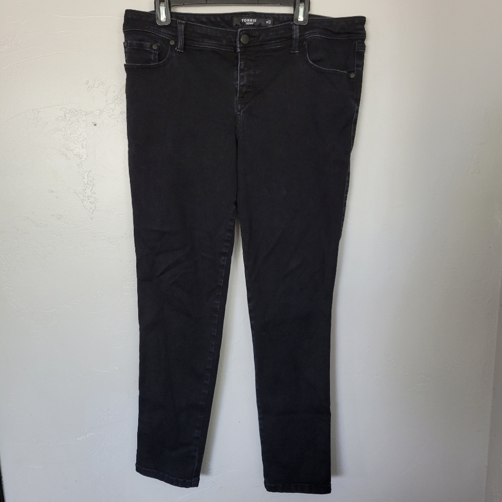 Torrid Denim Sz 18 Black Skinny Jeans Curvy Plus Size